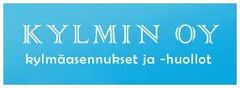 Blue logo reading “KYLMIN OY” with smaller text “kylmäasennukset ja -huollot”
