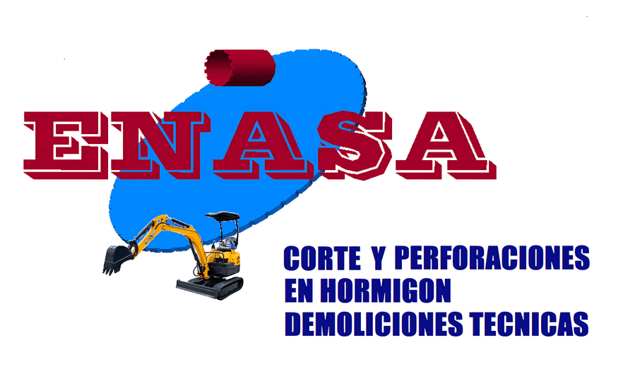 A logo for enasa corte y perforaciones en hormigon