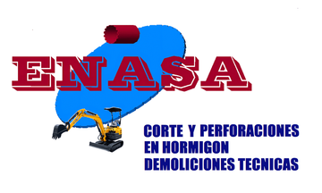 A logo for enasa corte y perforaciones en hormigon
