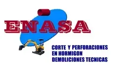 A logo for enasa corte y perforaciones en hormigon demoliciones tecnicas