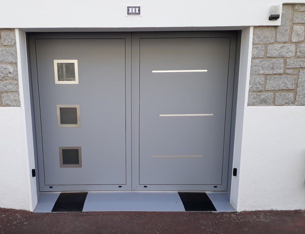 Porte de garage battante en acier