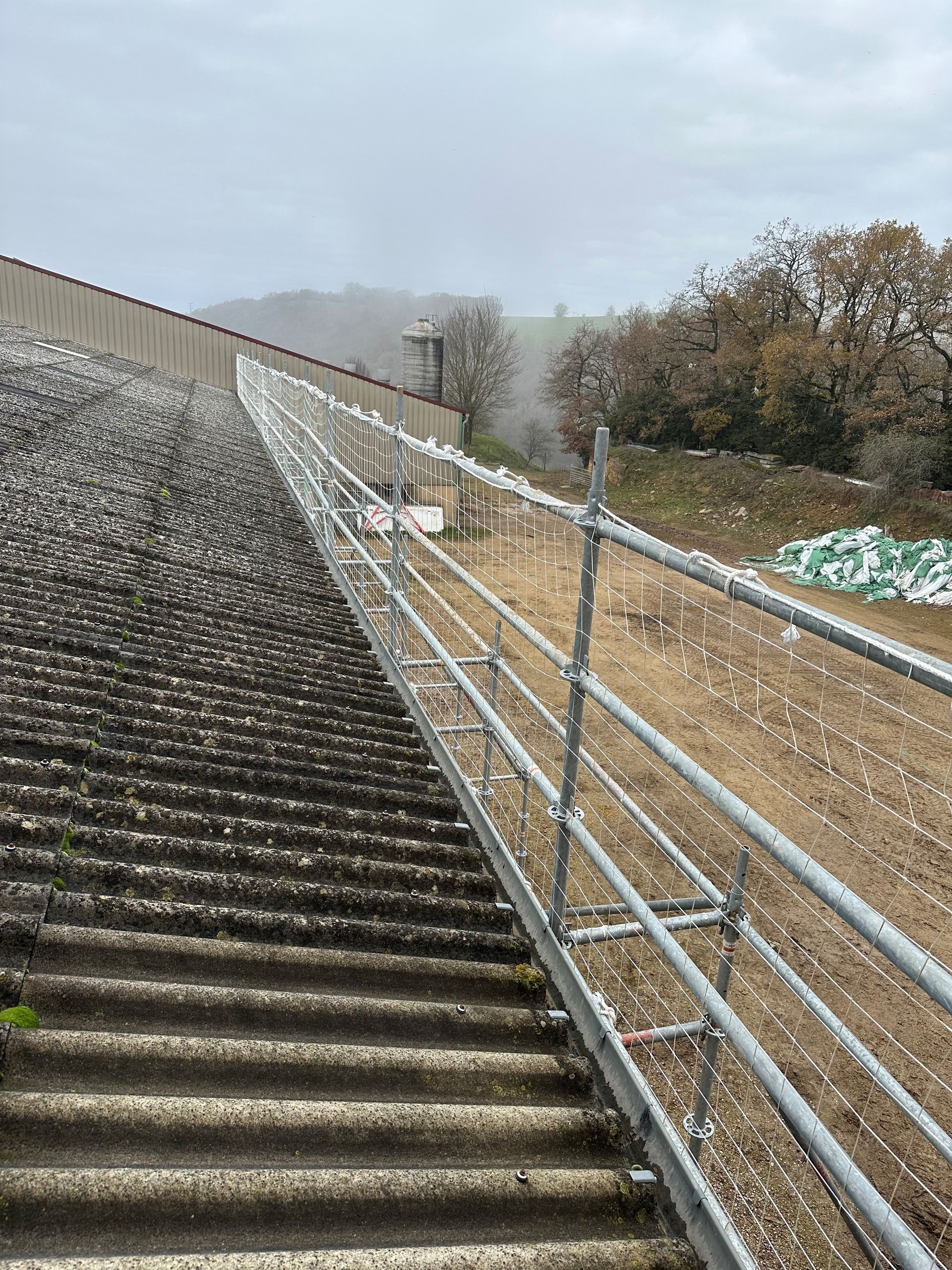 Échafaudage pour protéger toiture