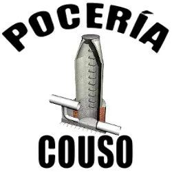 Es un logotipo para una empresa llamada poceria couso.