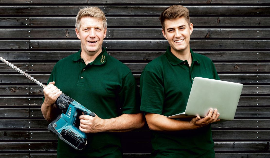 Dachdecker Markus Krohn und Mitarbeiter