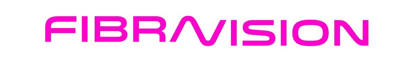 FIBRAVISION en letras rosas.