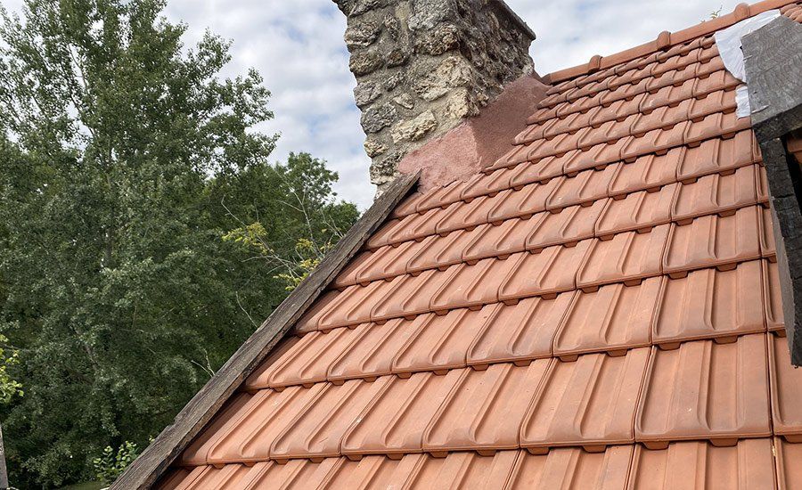 Une toiture venant d'être rénovée