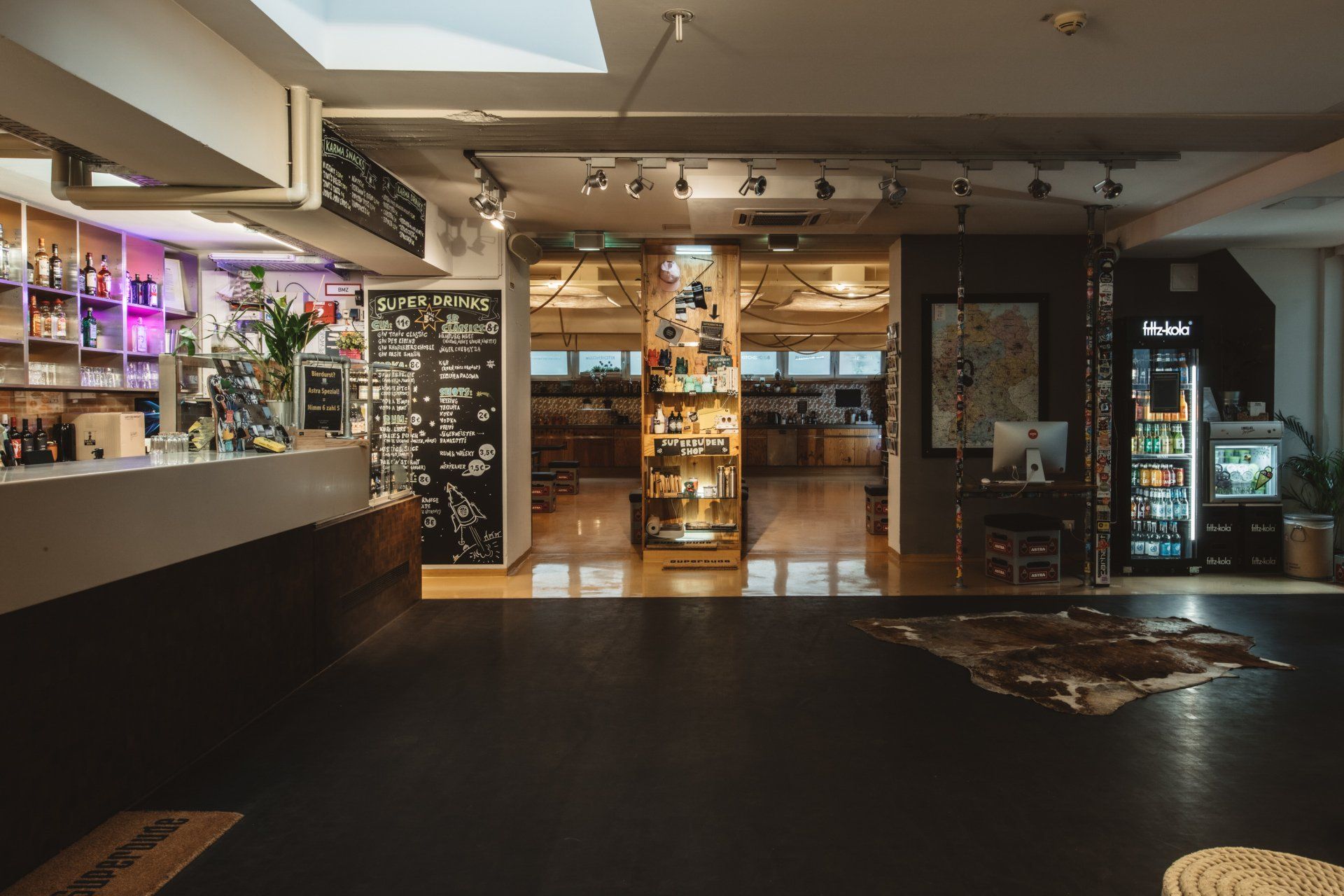 Großzügiger EIngangsbereich der Superbude St. Georg