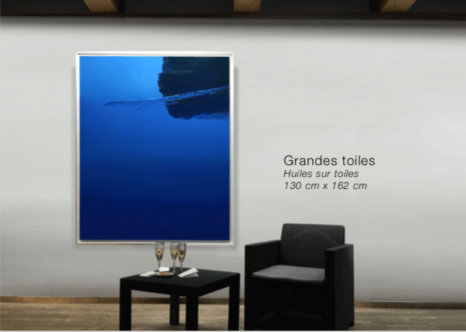 expo Bleue Grandes toiles Dominique Abraham 2020