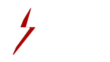 Rayo rojo sobre fondo blanco.