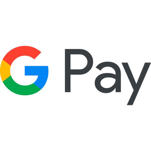 Das Google Pay-Logo befindet sich auf einem weißen Hintergrund.