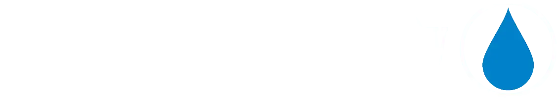 Sininen vesipisarakuvake valkoisella taustalla, jonka alareunassa on ohut musta viiva