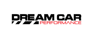 Logo Dream Car Performance en noir et rouge sur fond blanc