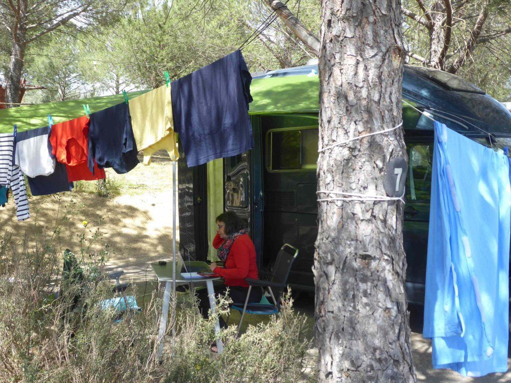 Fahrschule direkt vor dem Camper auf italienische Art