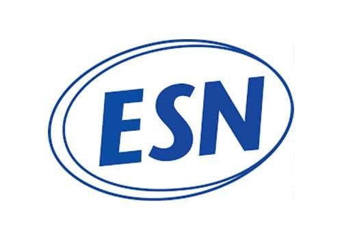 Das ESN-Logo ist ein blaues Oval auf weißem Hintergrund.