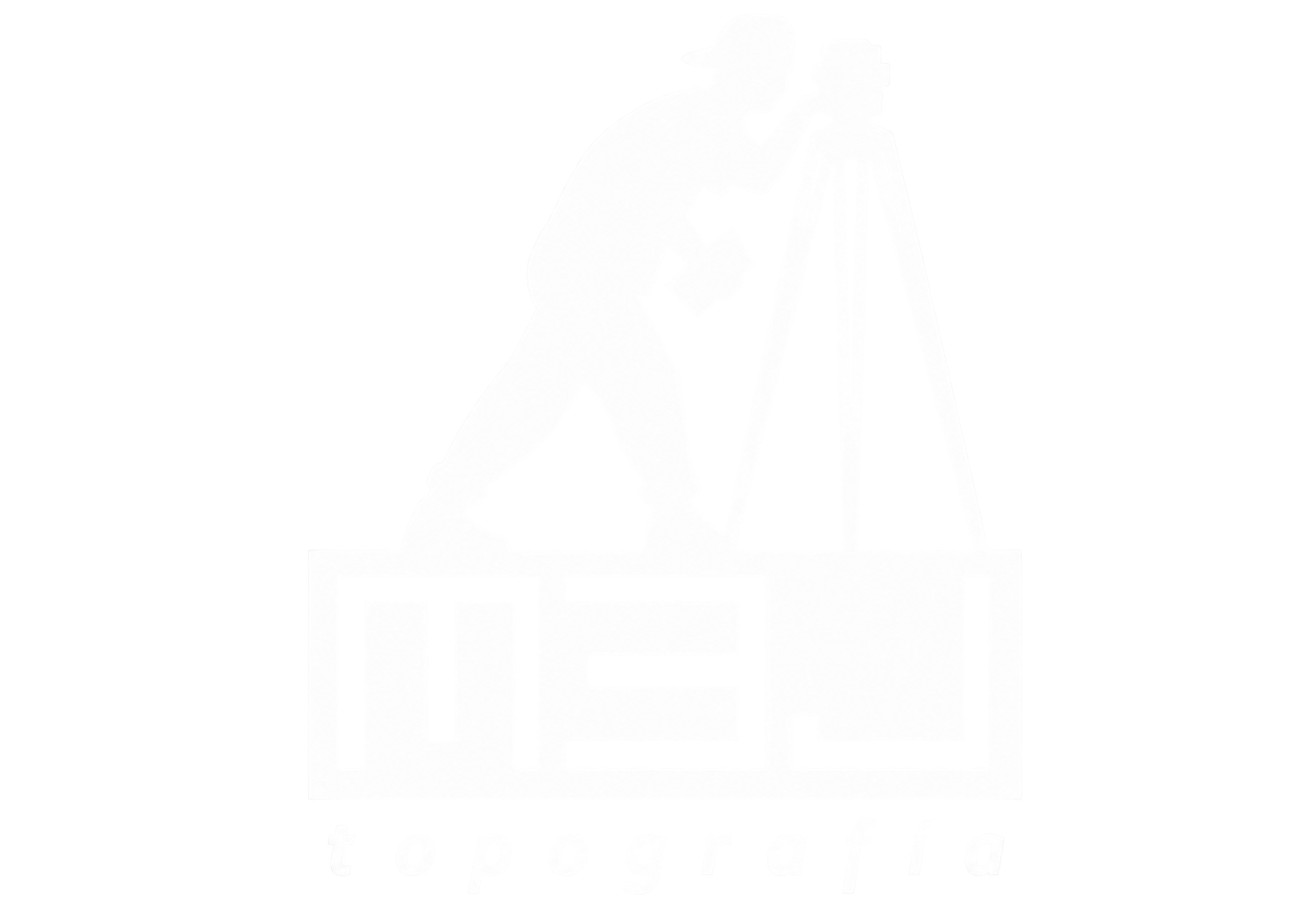 Logotipo blanco tenue con un icono en forma de matraz y texto borroso sobre un fondo blanco.