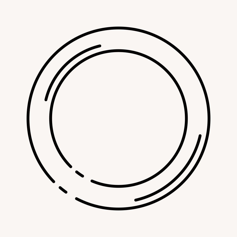 Ein doppelter Ring mit einer Öffnung unten links