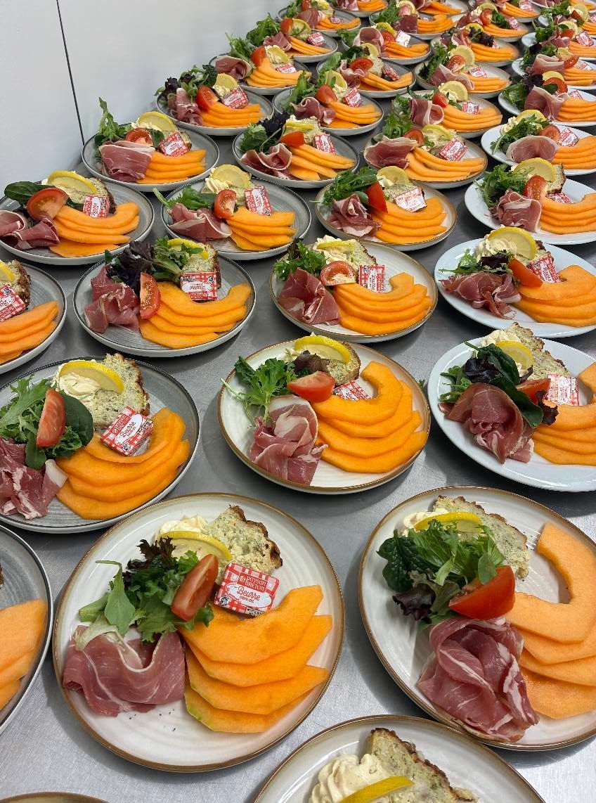 Assiette de melon et jambon de pays