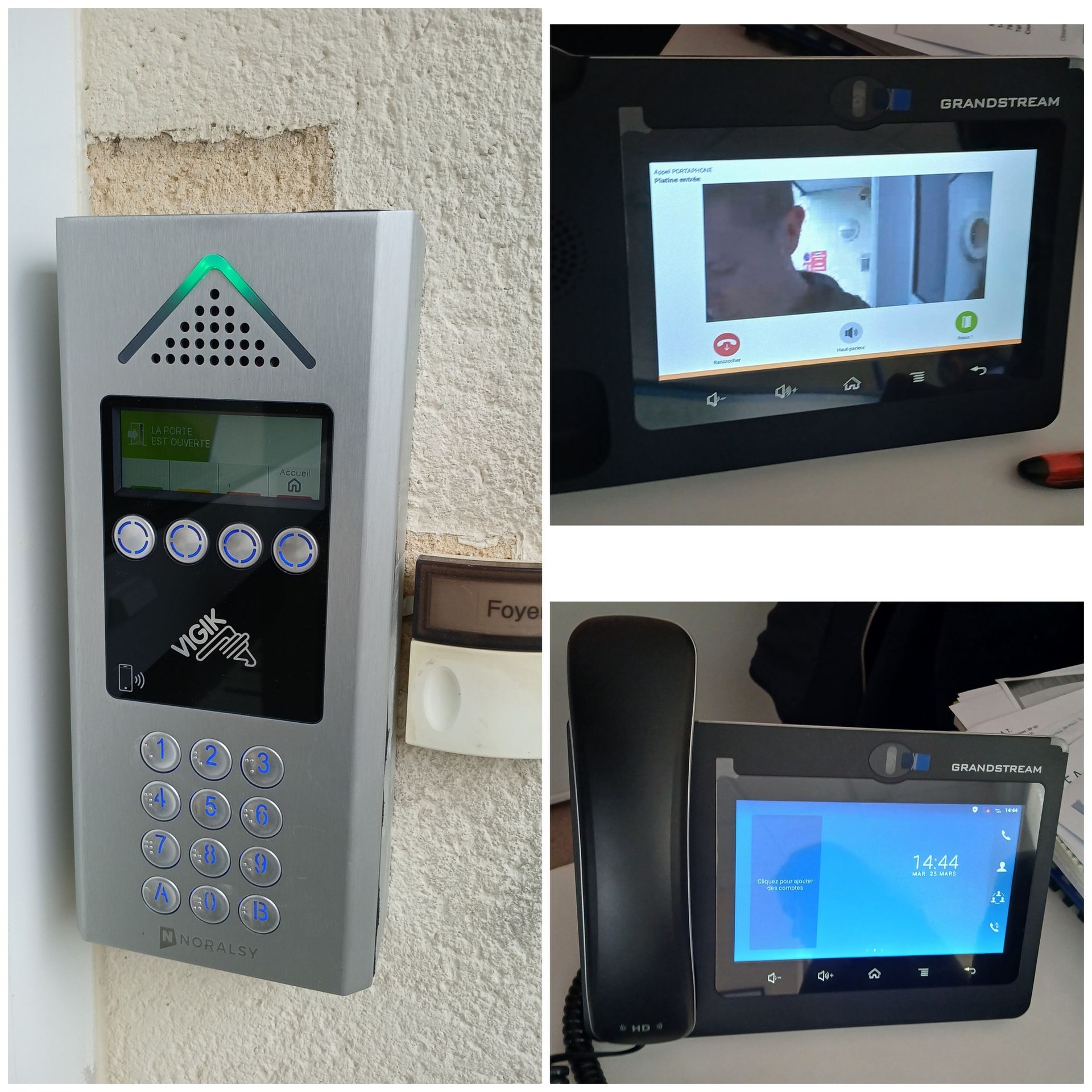 Montage photo d'interphones