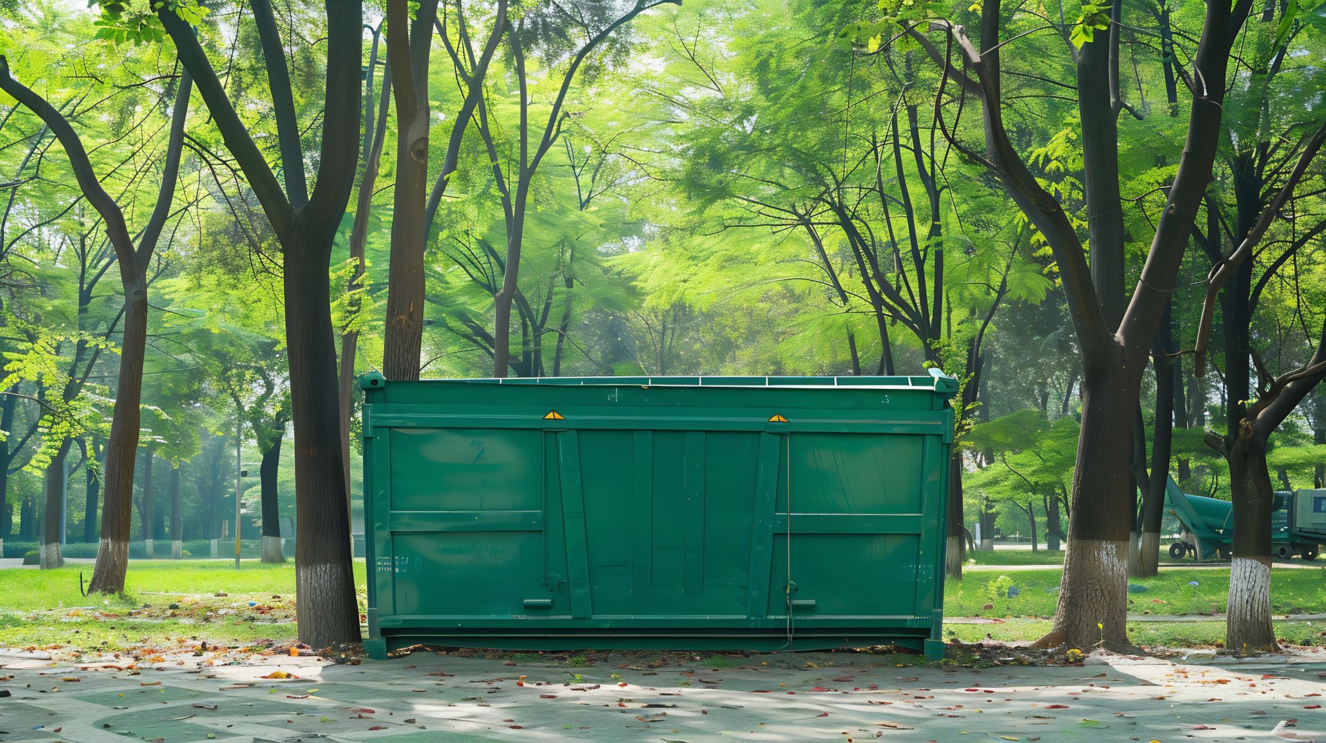 Une benne pour ramasser les encombrants