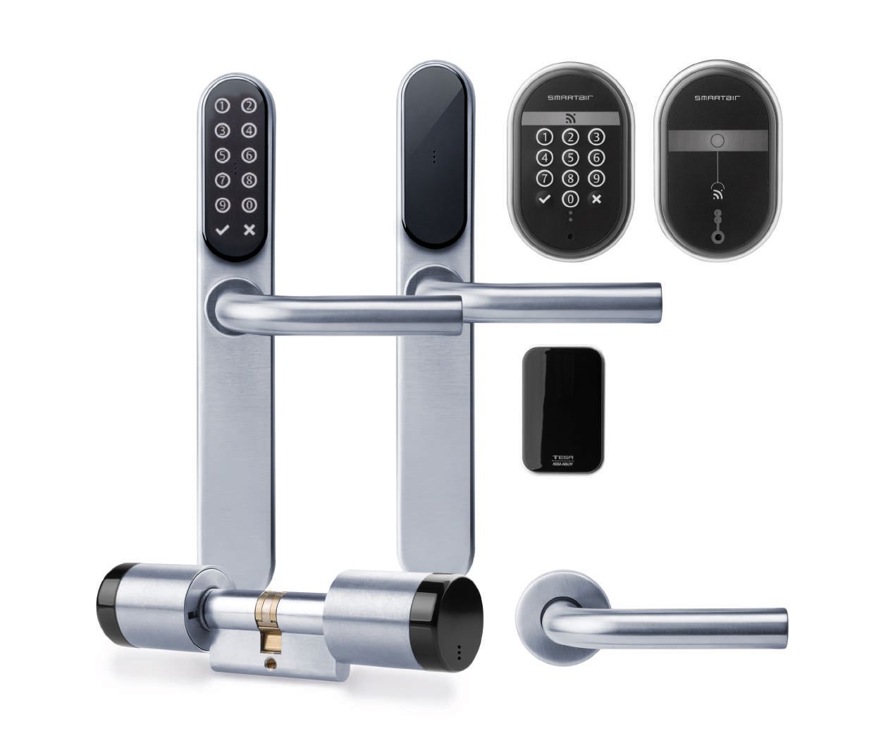 Ein Bild eines Türschlosses mit Fernbedienung.