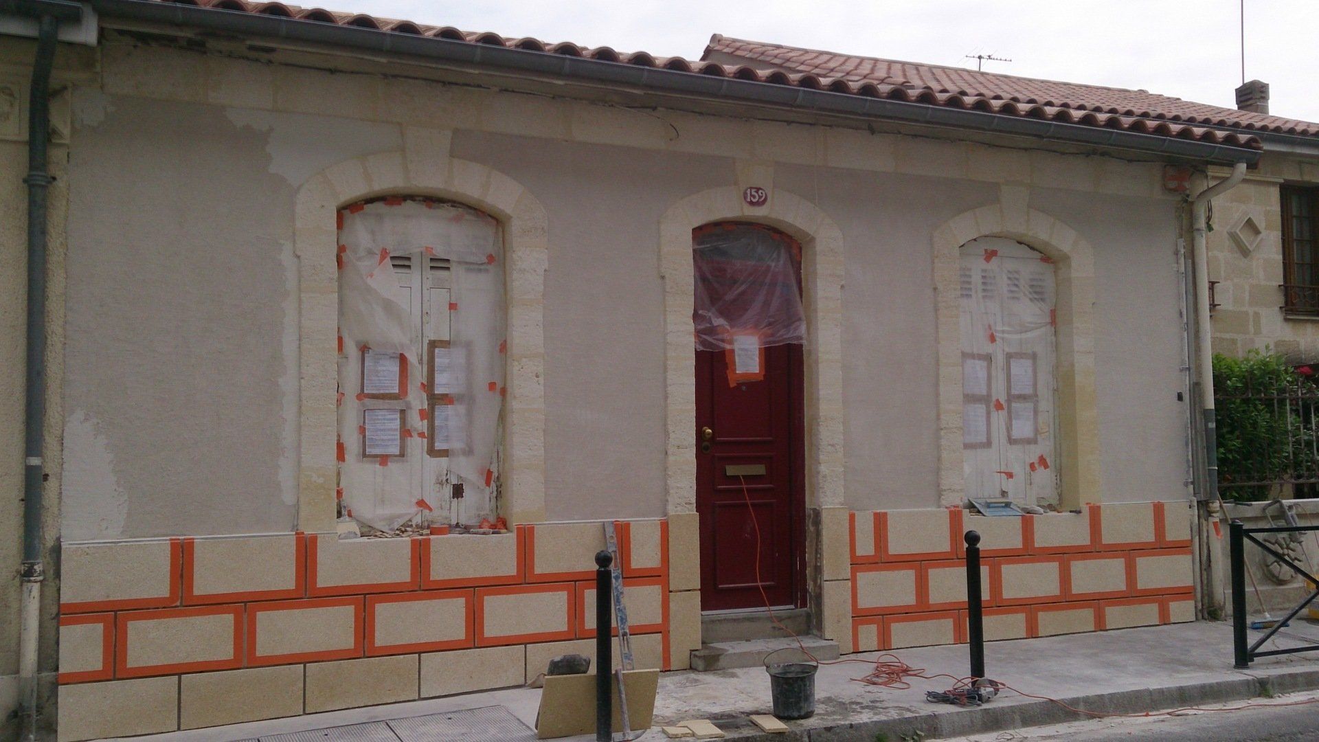 rénovation façade en cours