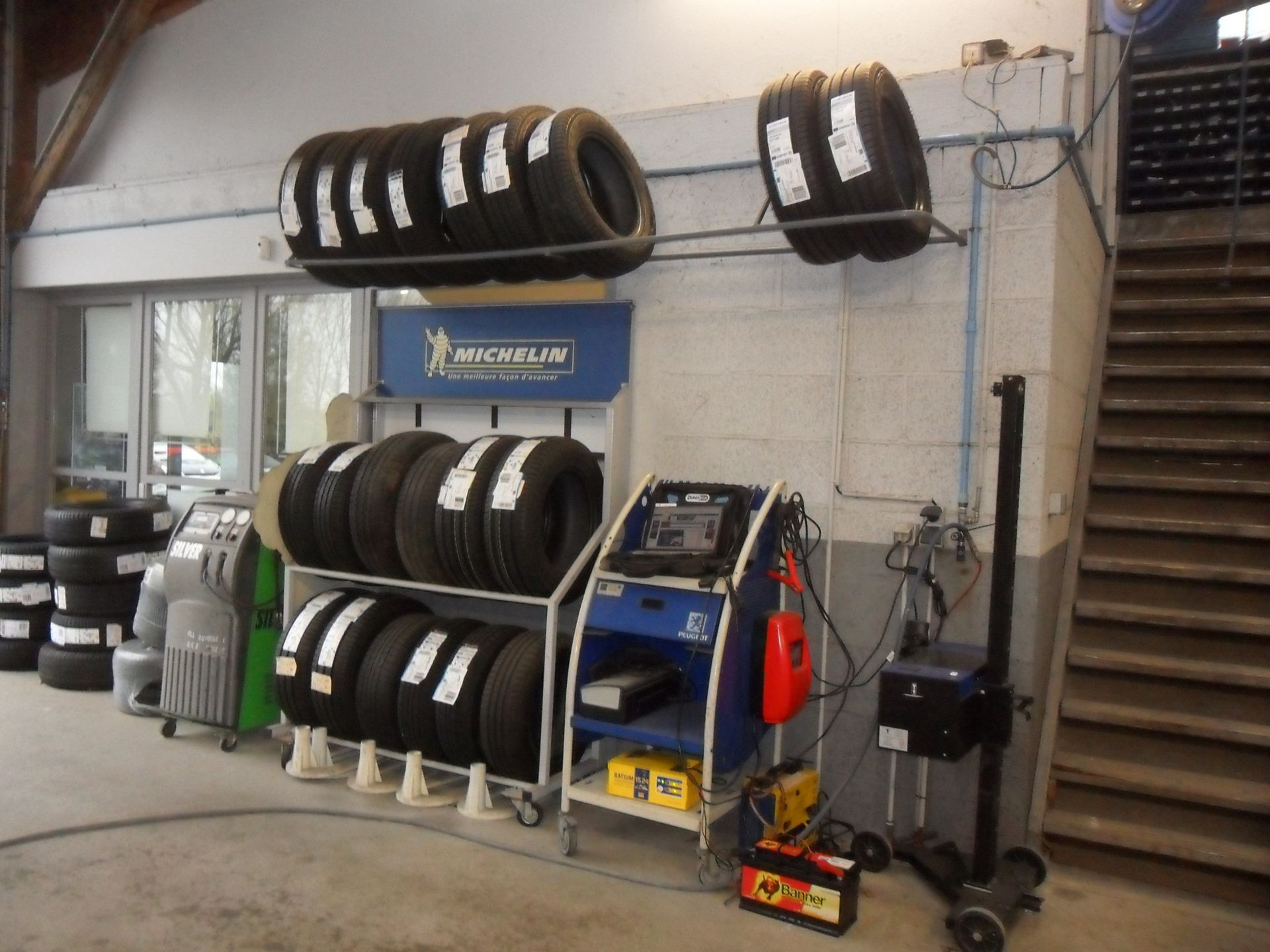 Vue sur les pneumatiques 