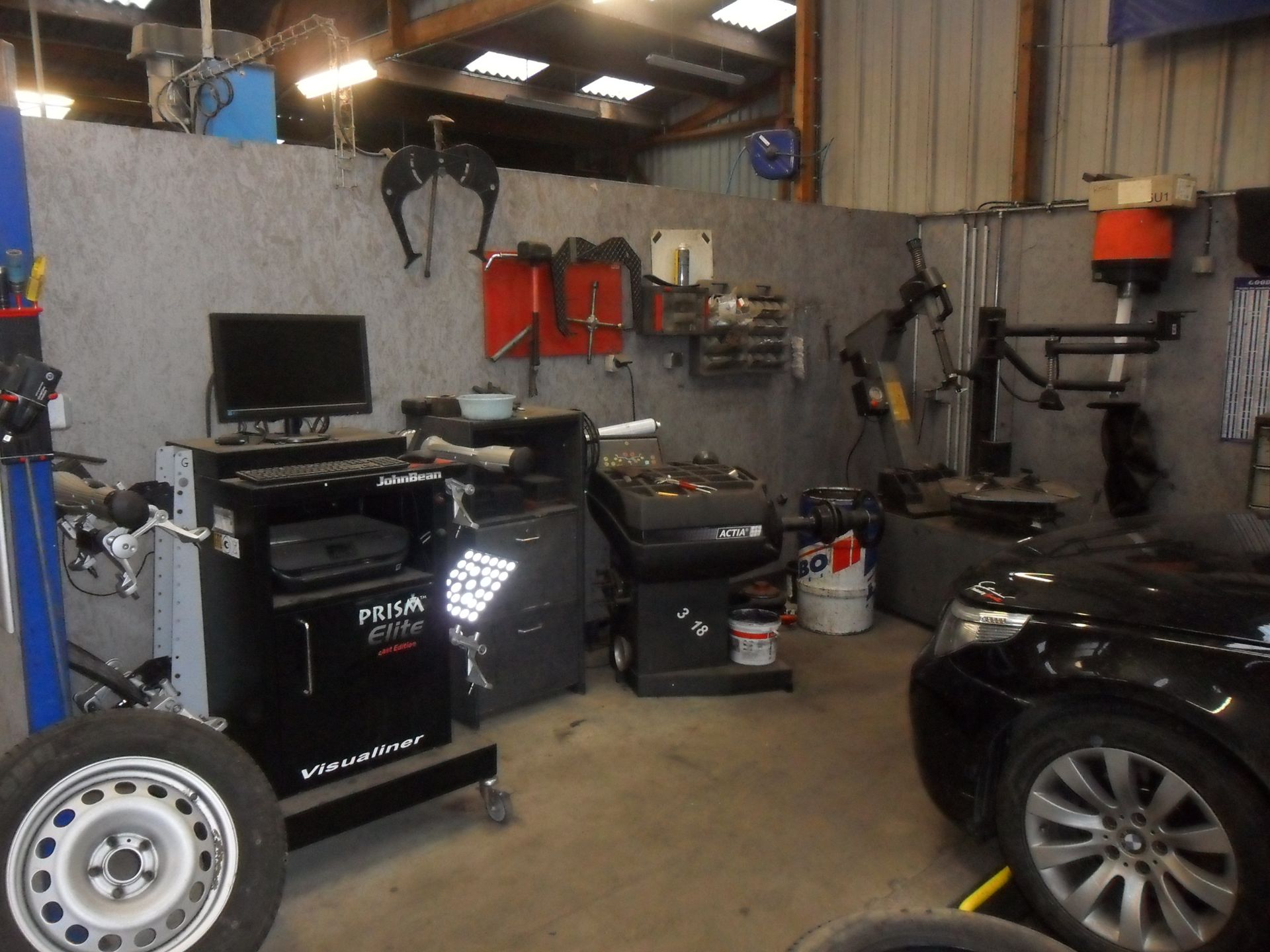 Vue sur les outils du garge