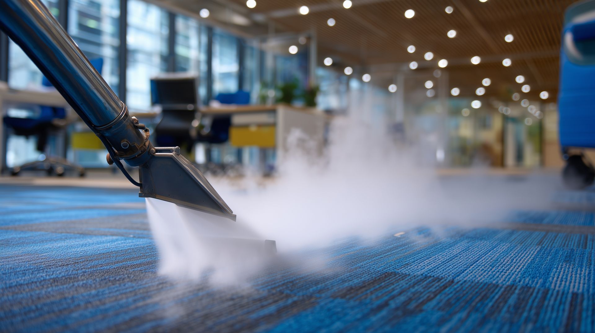 Nettoyage de moquette dans des bureaux
