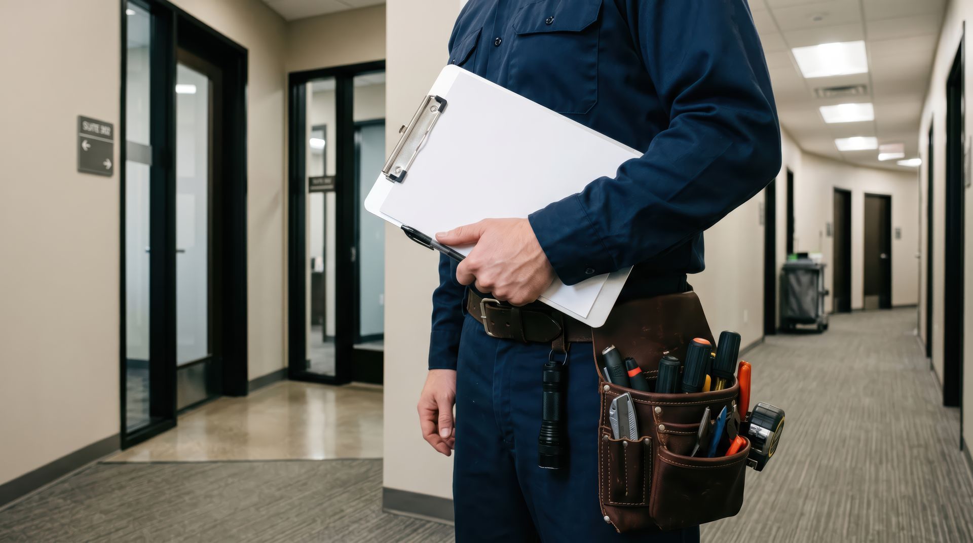 Concierge prêt a effectuer une réparation mineure