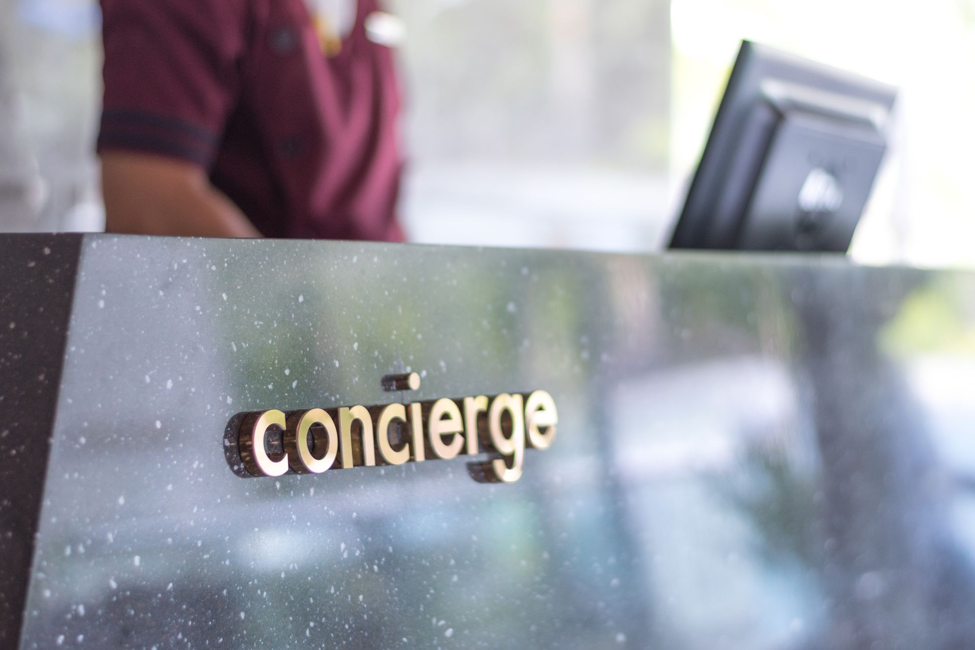 Bureau d'accueil d'une conciergerie
