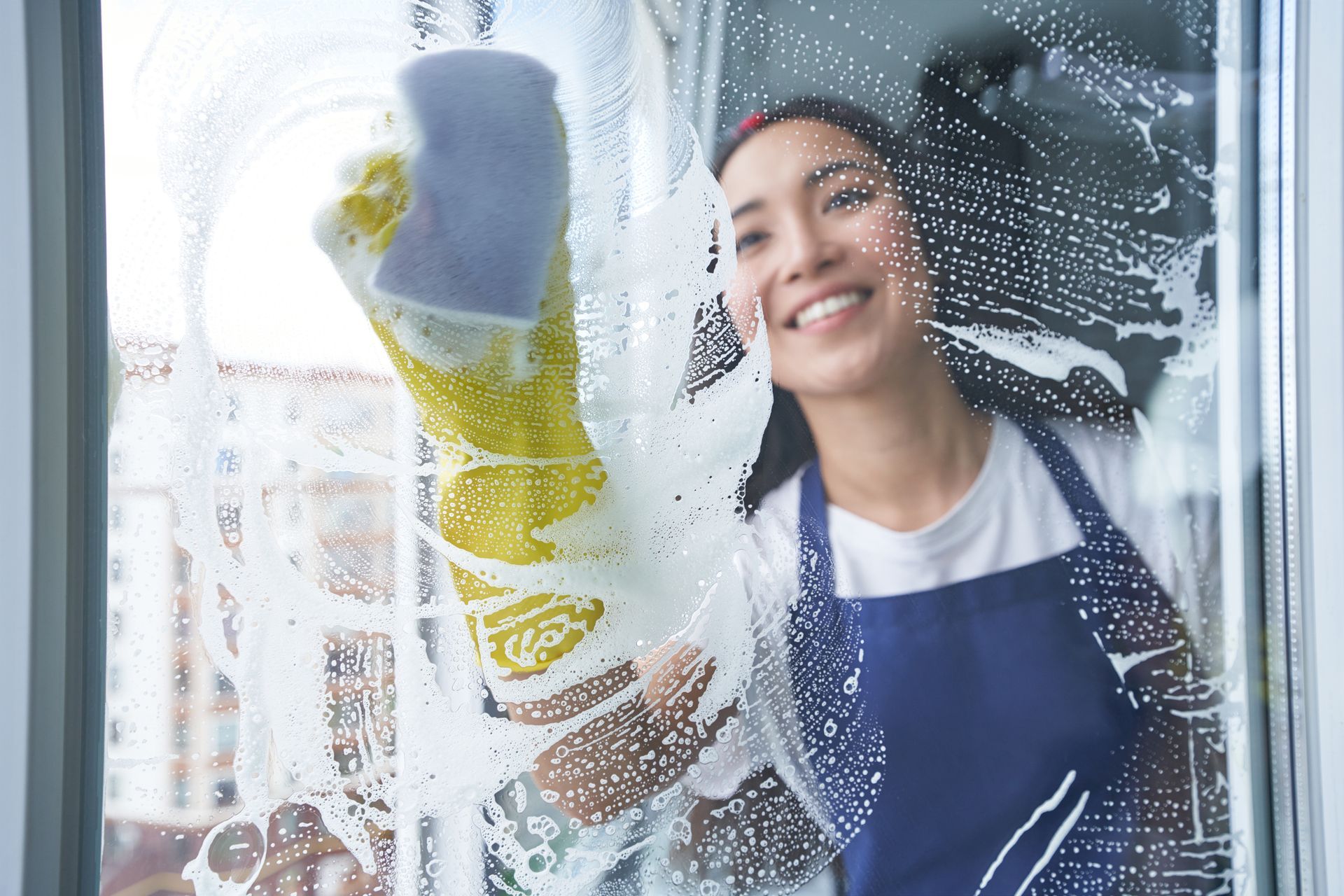 Nettoyage de vitres chez un client Nett Services