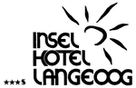 Logo für das Inselhotel Langeoog mit Sonnensymbol und Vier-Sterne-Bewertung.