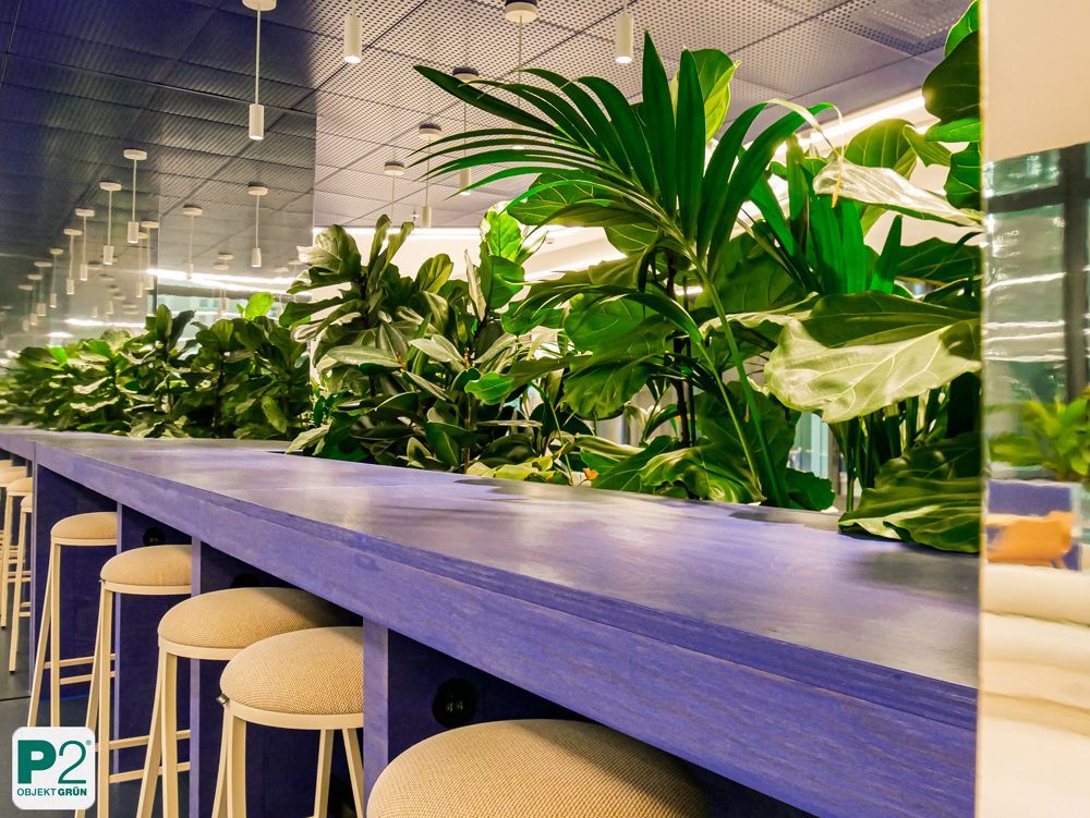 Moderne Bar mit Pflanzen im Innenraum