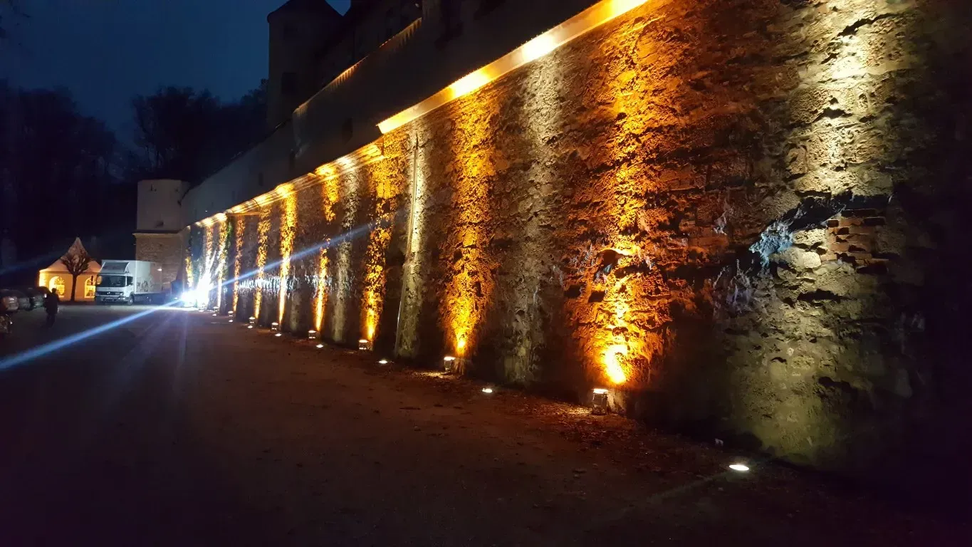 Außenbeleuchtung des Schloss Erbachs