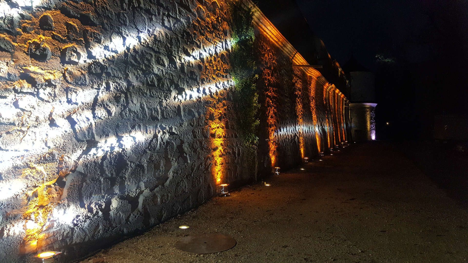 Außenbeleuchtung des Schloss Erbachs