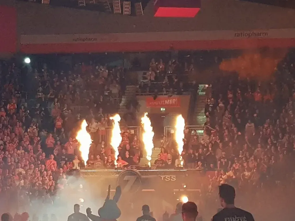 Aufbau der Veranstaltung der 1. Basketball-Bundesliga BBL