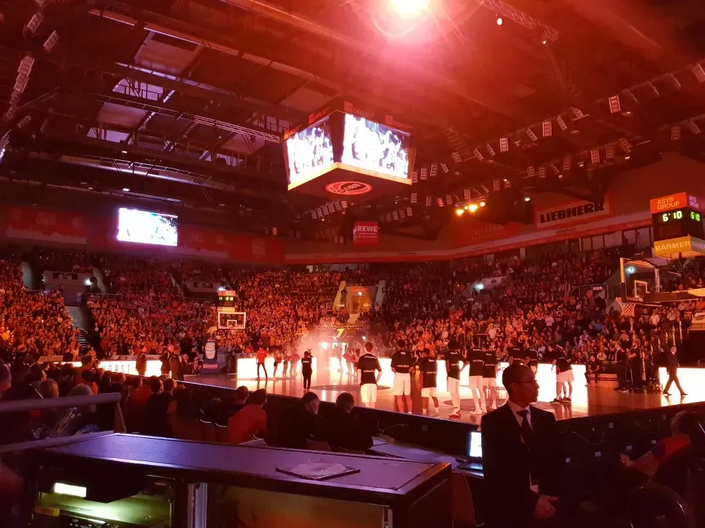 Aufbau der Veranstaltung der 1. Basketball-Bundesliga BBL