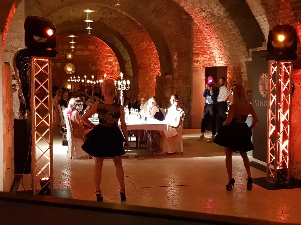 Veranstaltung im Gewölbe von Schloss Erbach