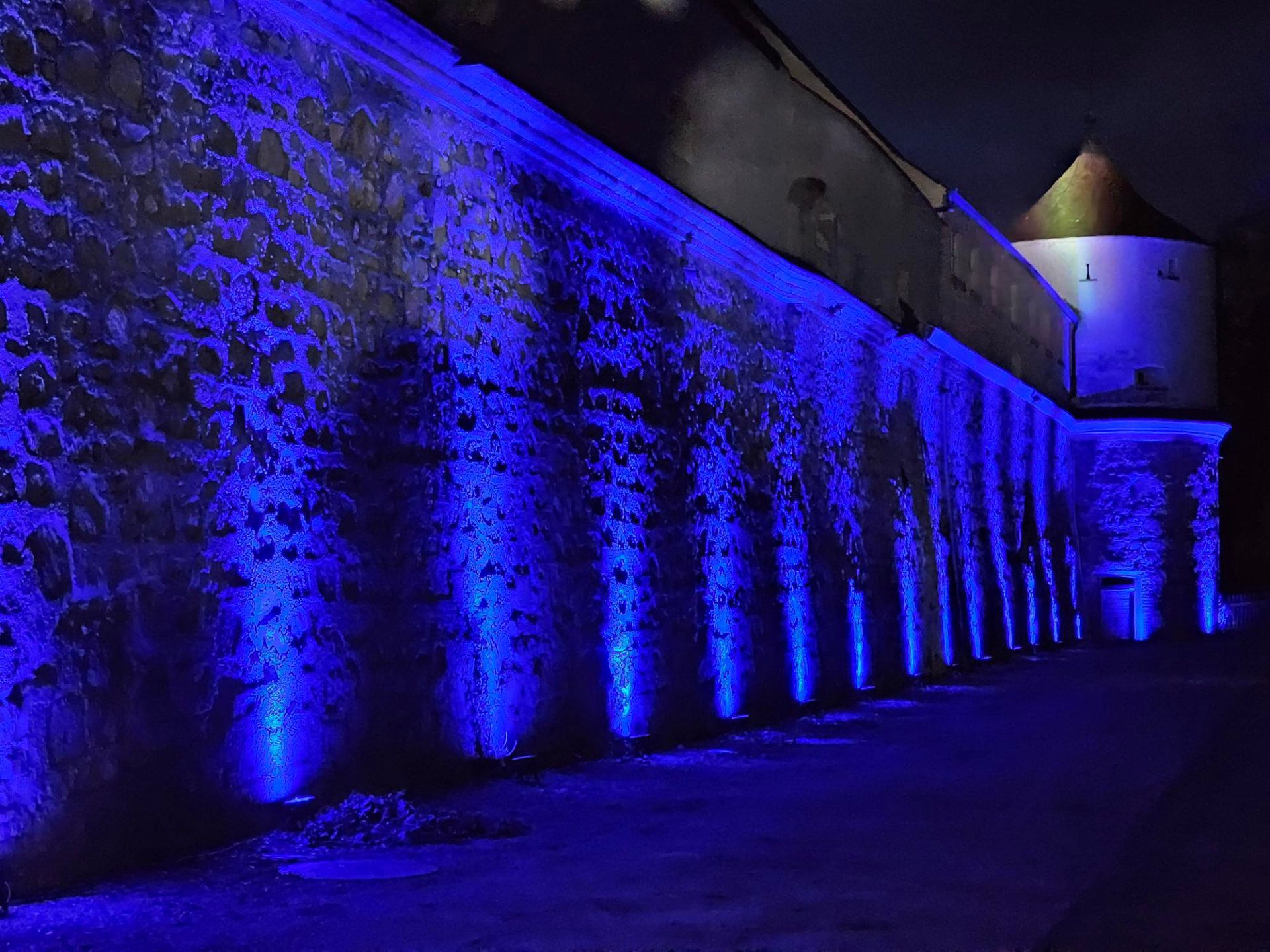 Außenbeleuchtung des Schloss Erbachs