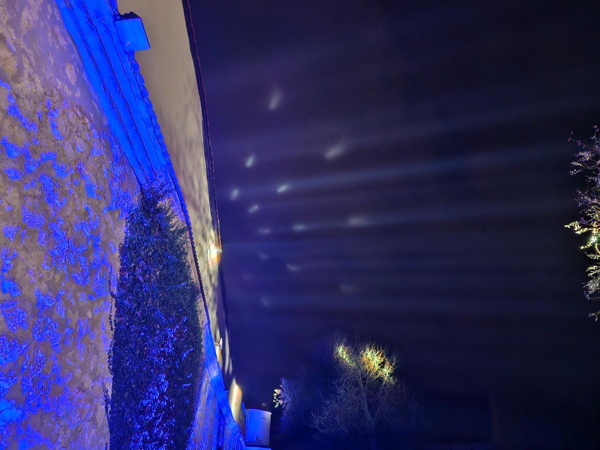 Außenbeleuchtung des Schloss Erbachs