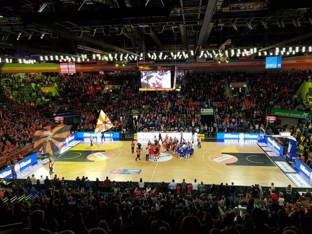 Aufbau der Veranstaltung der 1. Basketball-Bundesliga BBL