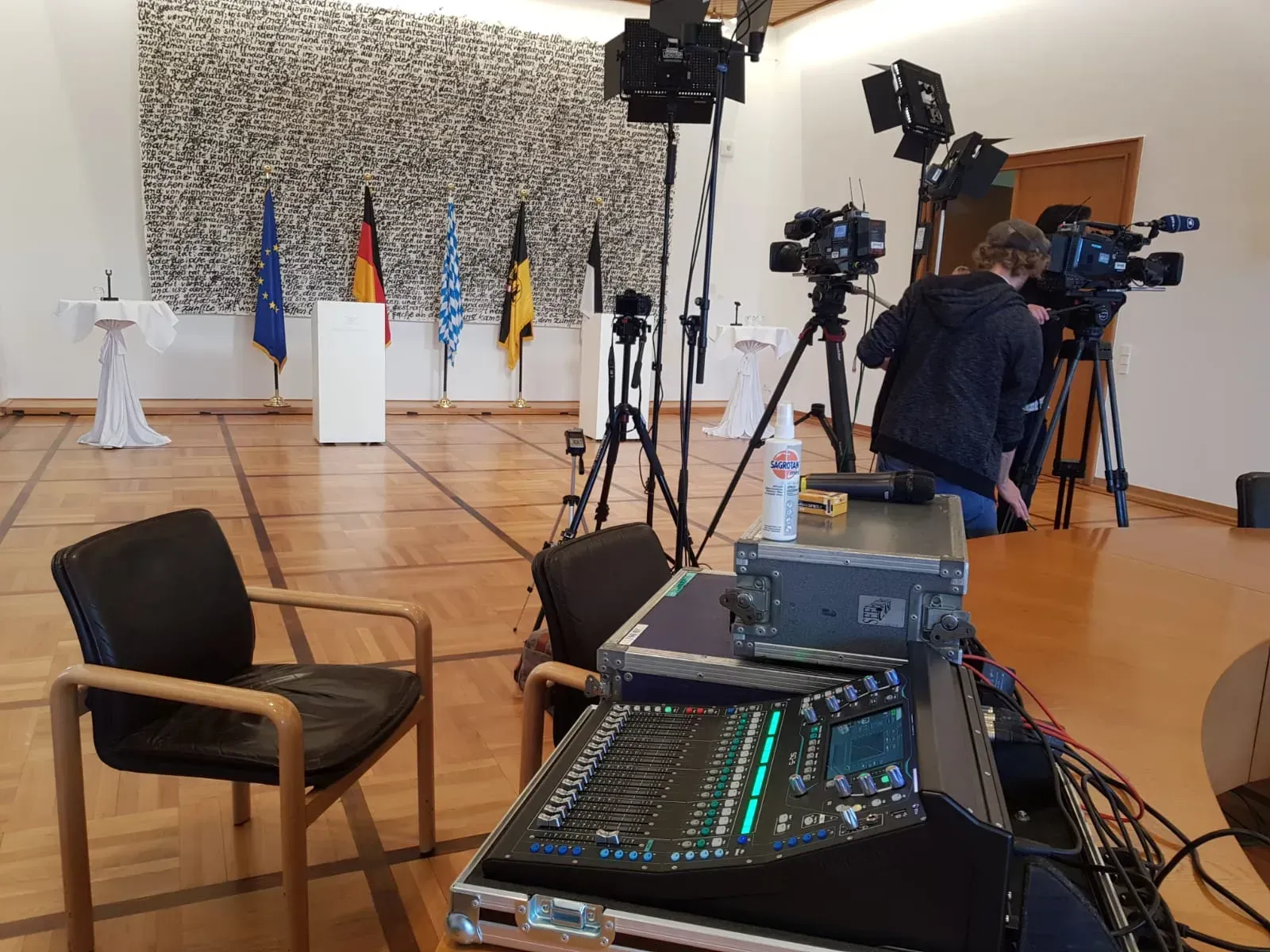 Politisches Event mit Ministern