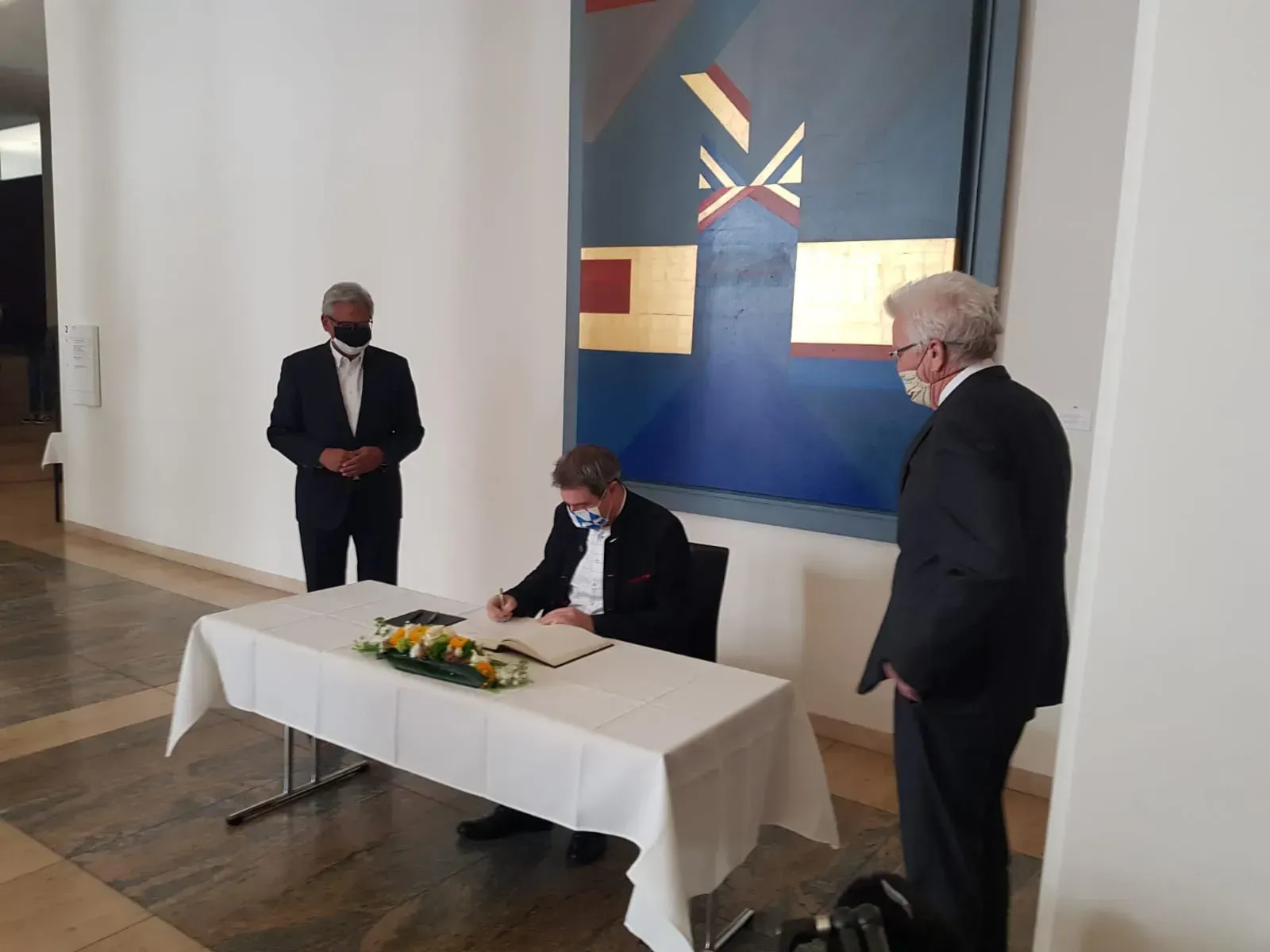 Politisches Event mit Ministern