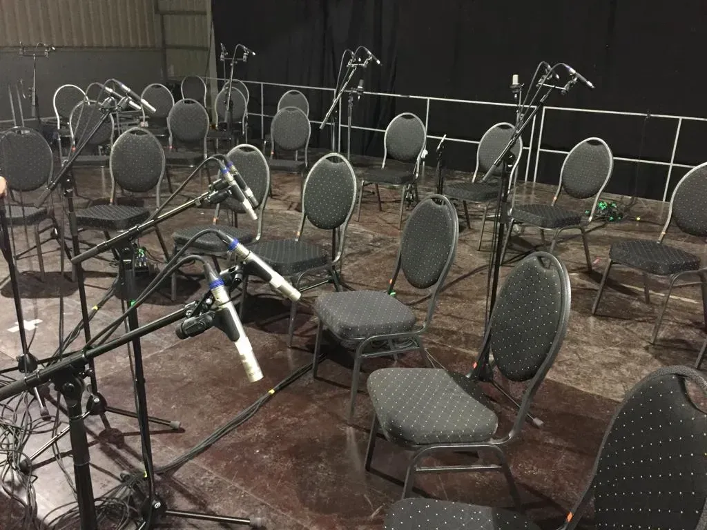 Aufbau einer Veranstaltung mit einem Orchester