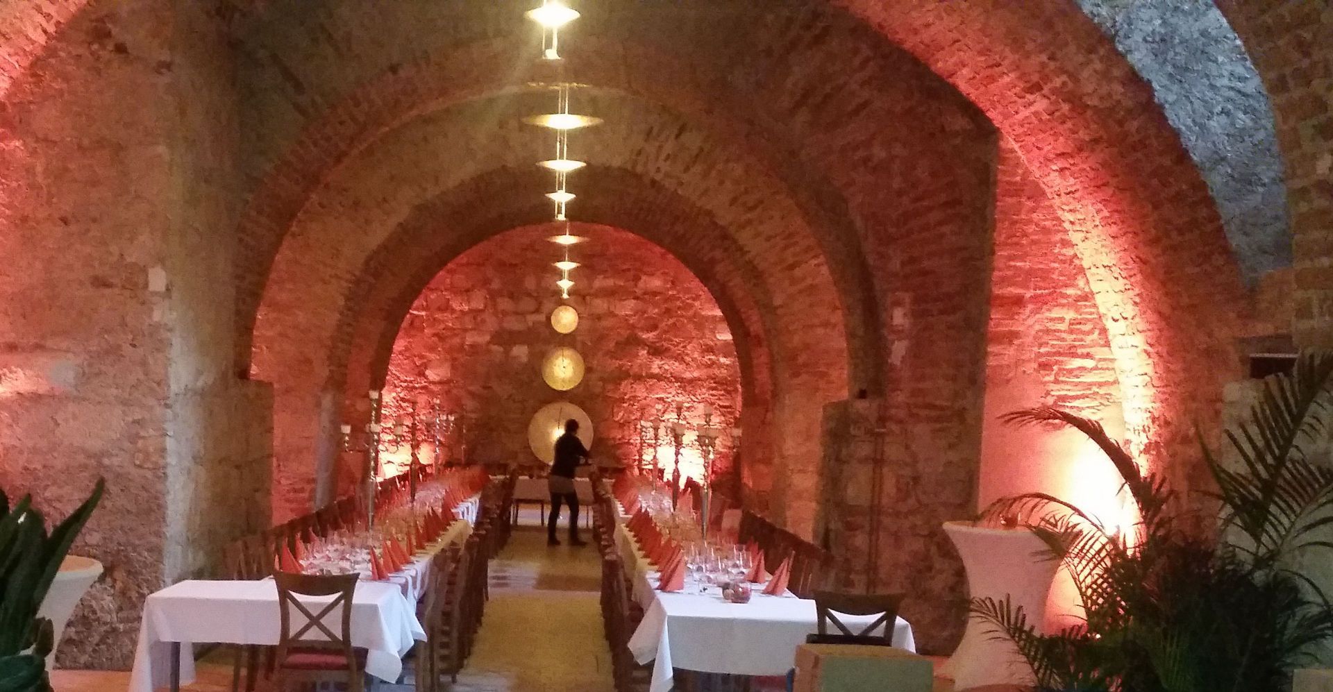 Veranstaltung im Gewölbe von Schloss Erbach