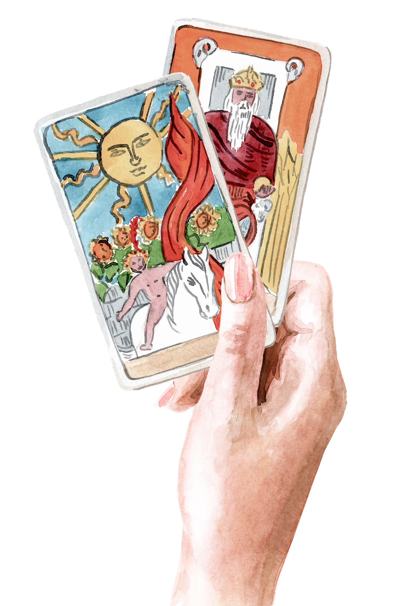 Jeu de cartes dans une main