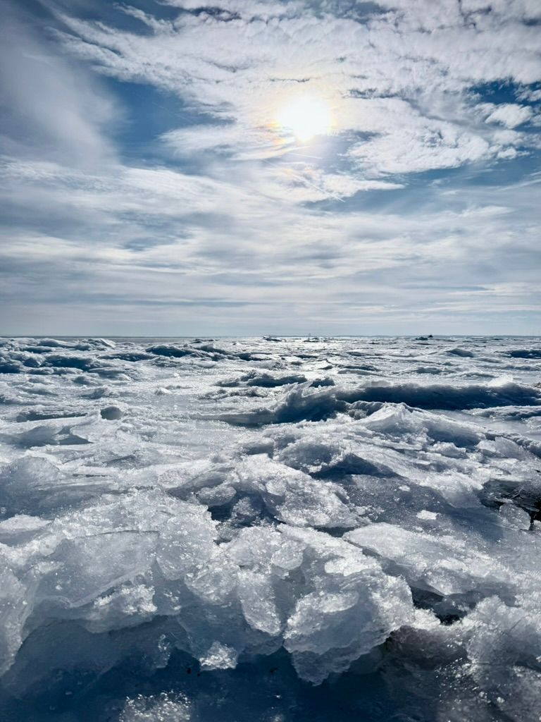 Wintersonne über der Ostsee bei Sierksdorf