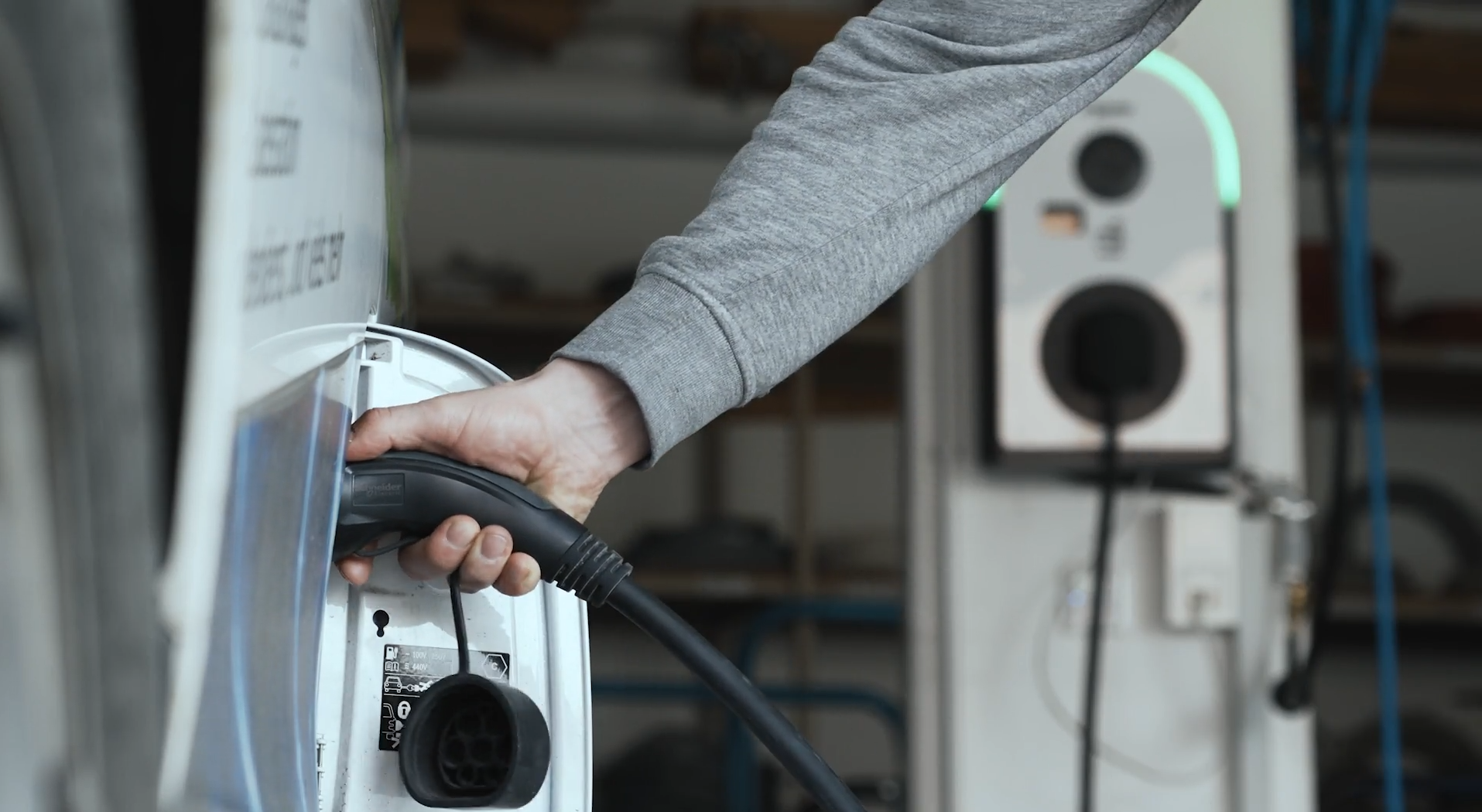 Ladevorgang eines Elektrofahrzeugs an einer Wallbox