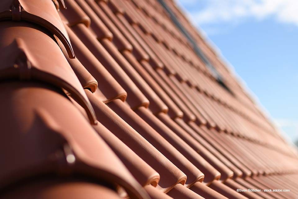 Dachpfannen auf Wohnhaus