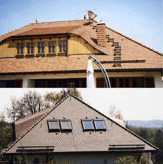 neu eingedecktes Dach